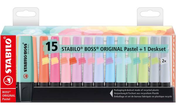 BOSS Pastell 2-5mm Tischset 15 Stück STABILO 1868252