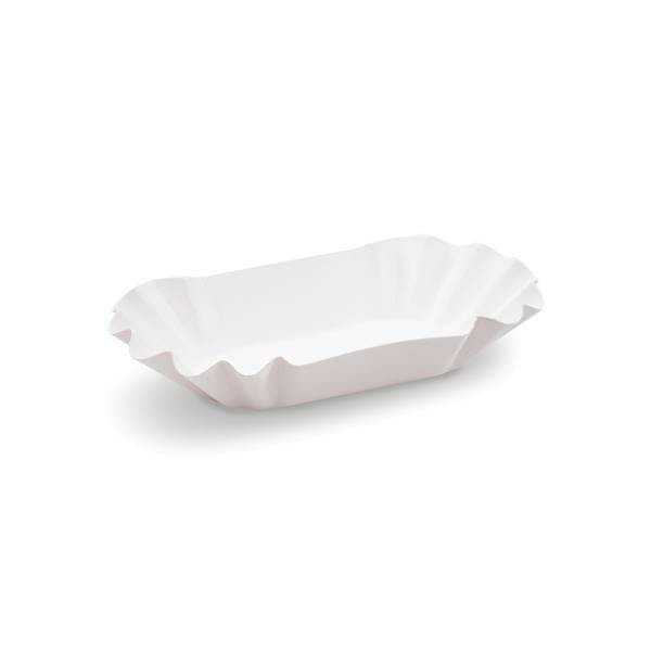 Pommes-Schale oval weiß 16 x 9 x 3 cm – 250 Stück