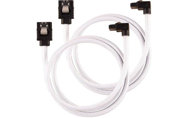 Corsair SATA3-Kabel Premium Set Weiss 60 cm gewinkelt