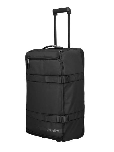 Travelite KICK OFF Rollenreisetasche L, Schwarz