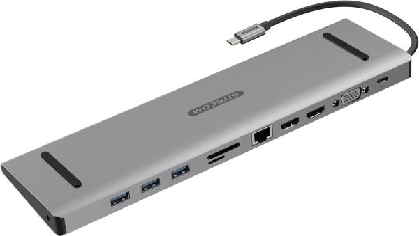USB-C Multi Dock 2xHDMI,VGA 3x USB-A,LAN, SD, mSD USB-C PD SITECOM CN-389