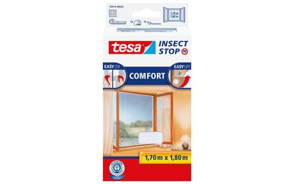 tesa Fliegengitter COMFORT für Fenster, 1,70 m x 1,80 m