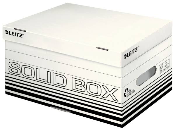 Archiv-Box Solid S weiss, mit Griff LEITZ 61170001