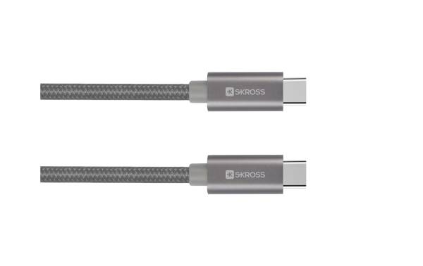 Cable - USB-C toUSB-C 2m grey SKROSS 2.700274
