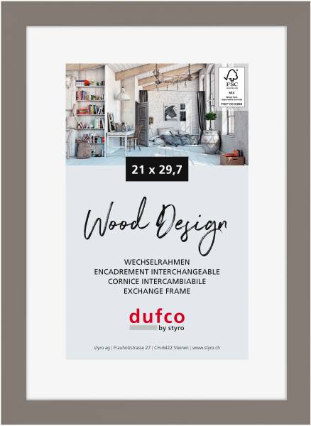 DUFCO Holz-Bilderrahmen 21×29.7cm 1610.80663 Toronto grau