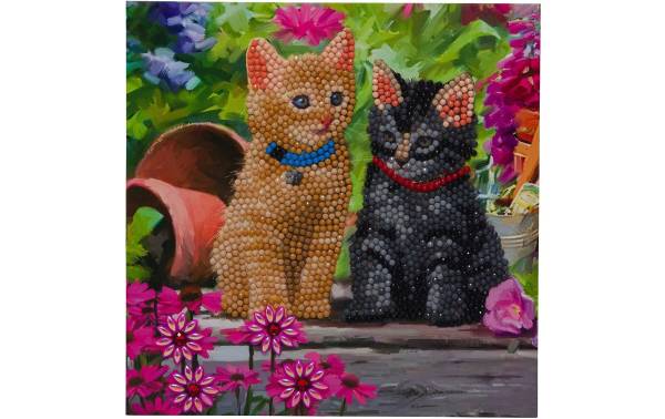 CRAFT Buddy Bastelset Crystal Art Card Cat Friends