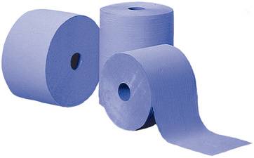 HYGOSTAR Putzrolle, 2-lagig, blau, 350 m