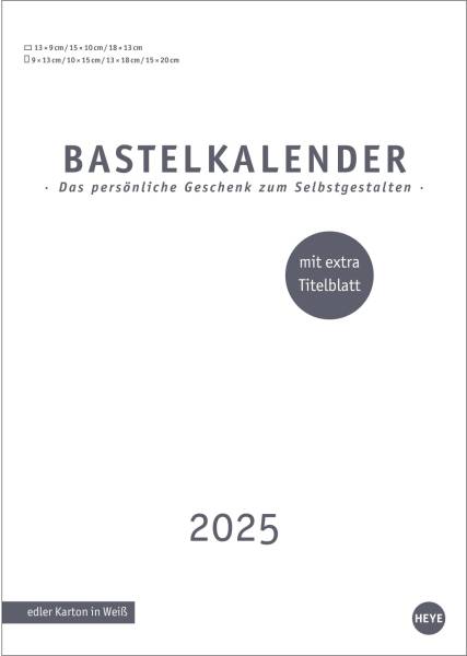 HEYE Bastelkalender 2025 23497+25 weiss 21×29.7cm