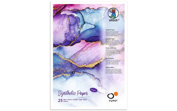 URSUS Malblock Yupo Synthetik, A4, 85 g/m2, 25 Blatt