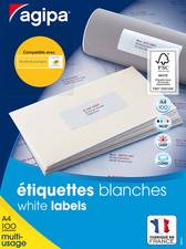 agipa Universal-Etiketten, 63,5 x 38,1 mm, weiß