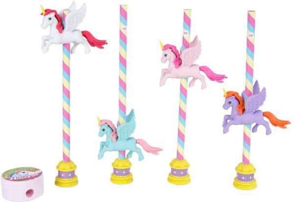 ROOST Schreibset Einhorn 590222 4-teilig