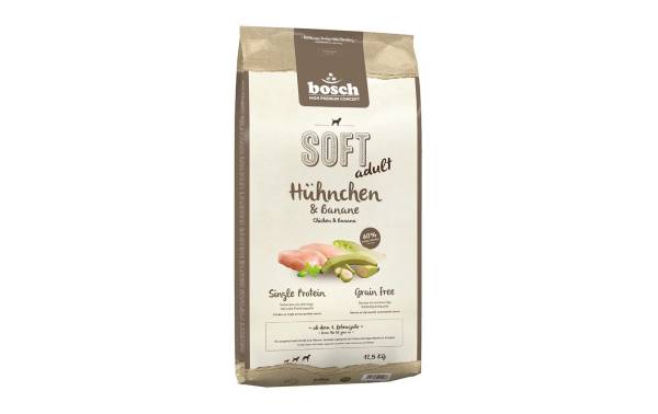 Bosch Tiernahrung Halbfeuchtfutter Soft Adult, Huhn & Banane, 12.5 kg