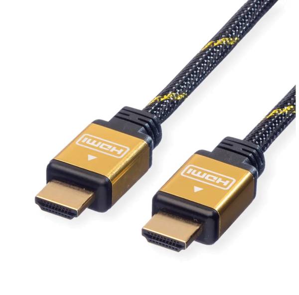 ROLINE HDMI High Speed Kabel, Eth. 11.04.5502 Gold, ST/ST, 2160p, 3D 2m