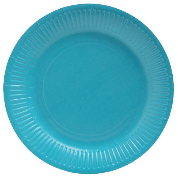 PROnappe Papp-Teller, rund, 230 mm, türkisblau