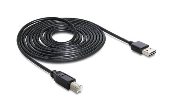 Delock USB 2.0-Kabel EASY-USB USB A – USB B 2 m