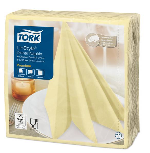 TORK-478712 Premium LinStyle Dinnerservietten Champagner –