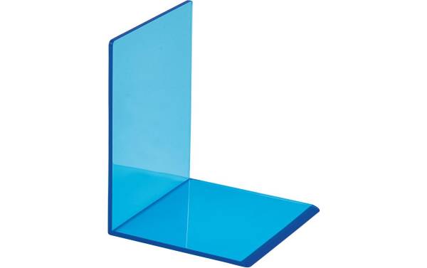 Buchstütze 10x10x13cm transparent blau 2 Stück MAUL 3513631