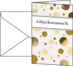 sigel Grußkarte "Golden Bubble", (B)115 x (H)170 mm