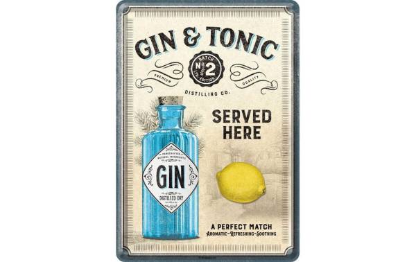 Nostalgic Art Postkarte Gin & Tonic 14 x 10 cm