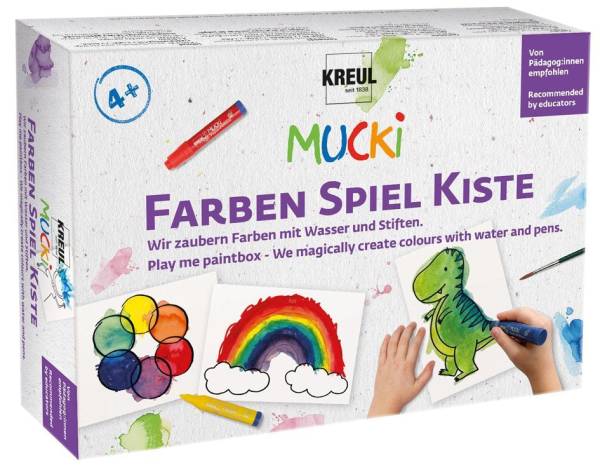 KREUL Aquarellmalstifte 'MUCKI', Farben Spiel Kiste Set