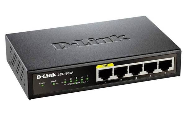 D-Link PoE Switch DES-1005P/E 5 Port